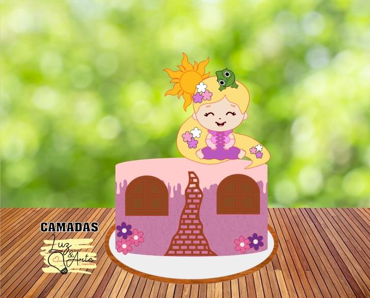 Topo de Bolo Rapunzel Baby 02 Studio/PDF