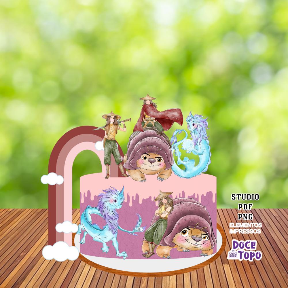 Topo de Bolo Raya e o Último Dragão Studio/PDF/PNG