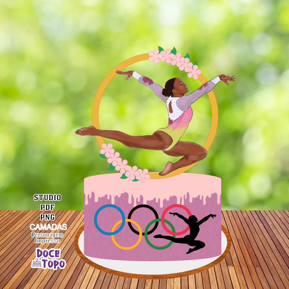 Topo de Bolo Rebeca Ginasta Studio/PDF/PNG