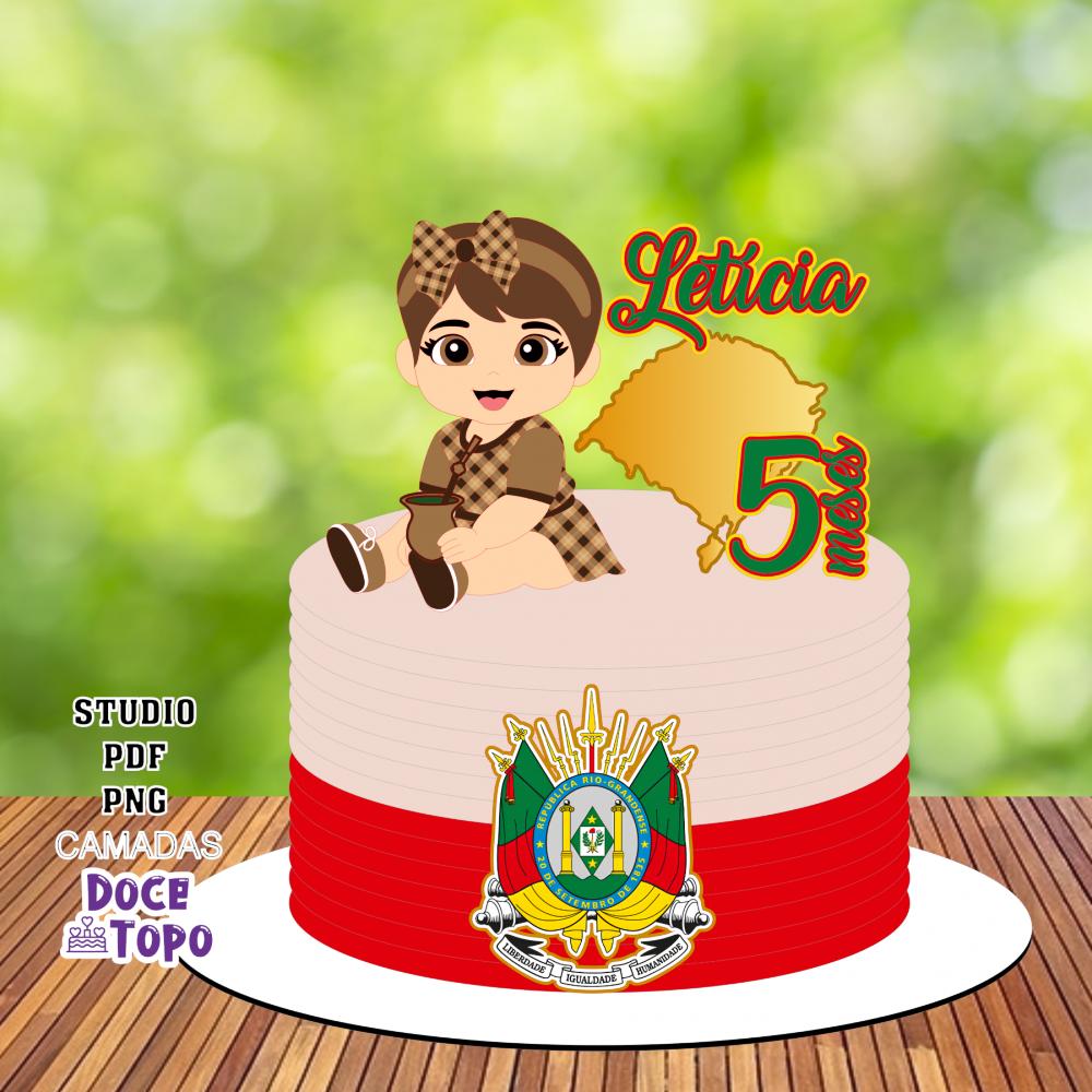 Topo de Bolo Rio Grande do Sul 01 Studio/PDF/PNG