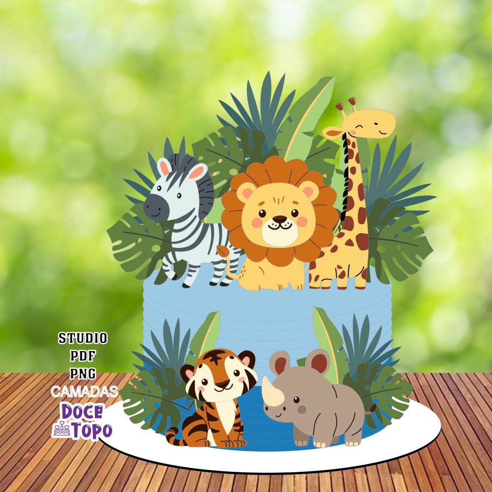 Topo de Bolo Safari 11 Studio/PDF/PNG