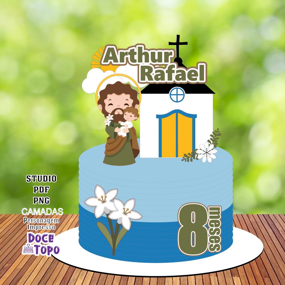 Topo de Bolo São José 01 Studio/PDF/PNG