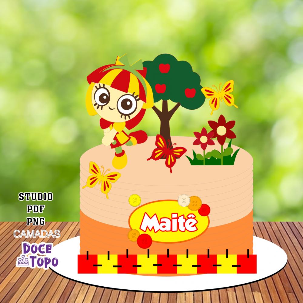 Topo de Bolo Sítio do Pica Pau Amarelo - Emília 01 Studio/PDF/P