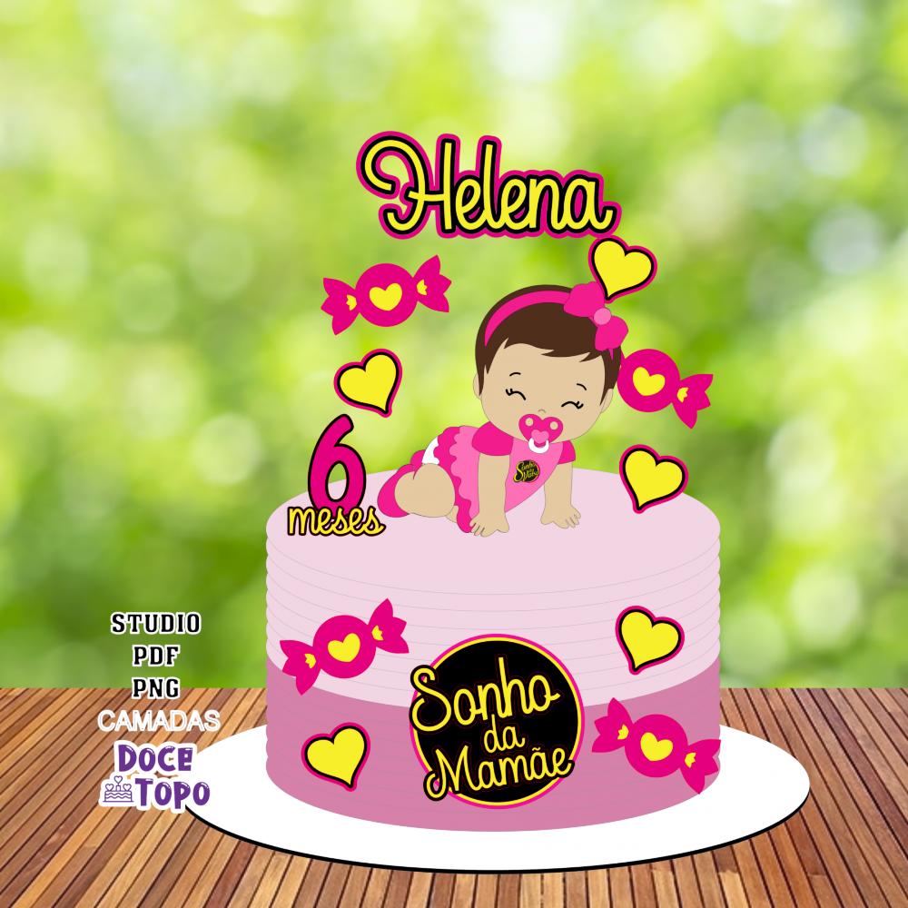 Topo de Bolo Sonho de Valsa 01 Studio/PDF/PNG