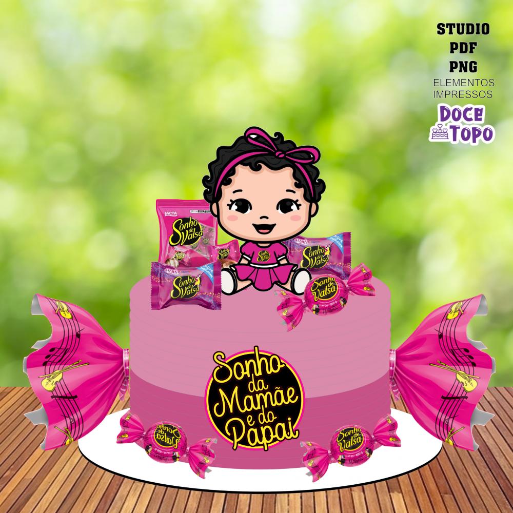 Topo de Bolo Sonho de Valsa 02 Studio/PDF/PNG