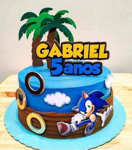 Topo de Bolo Sonic 02 Studio/PDF/PNG