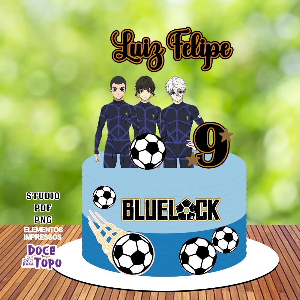Topo de Bolo Bluelock 01 Studio/PDF/PNG