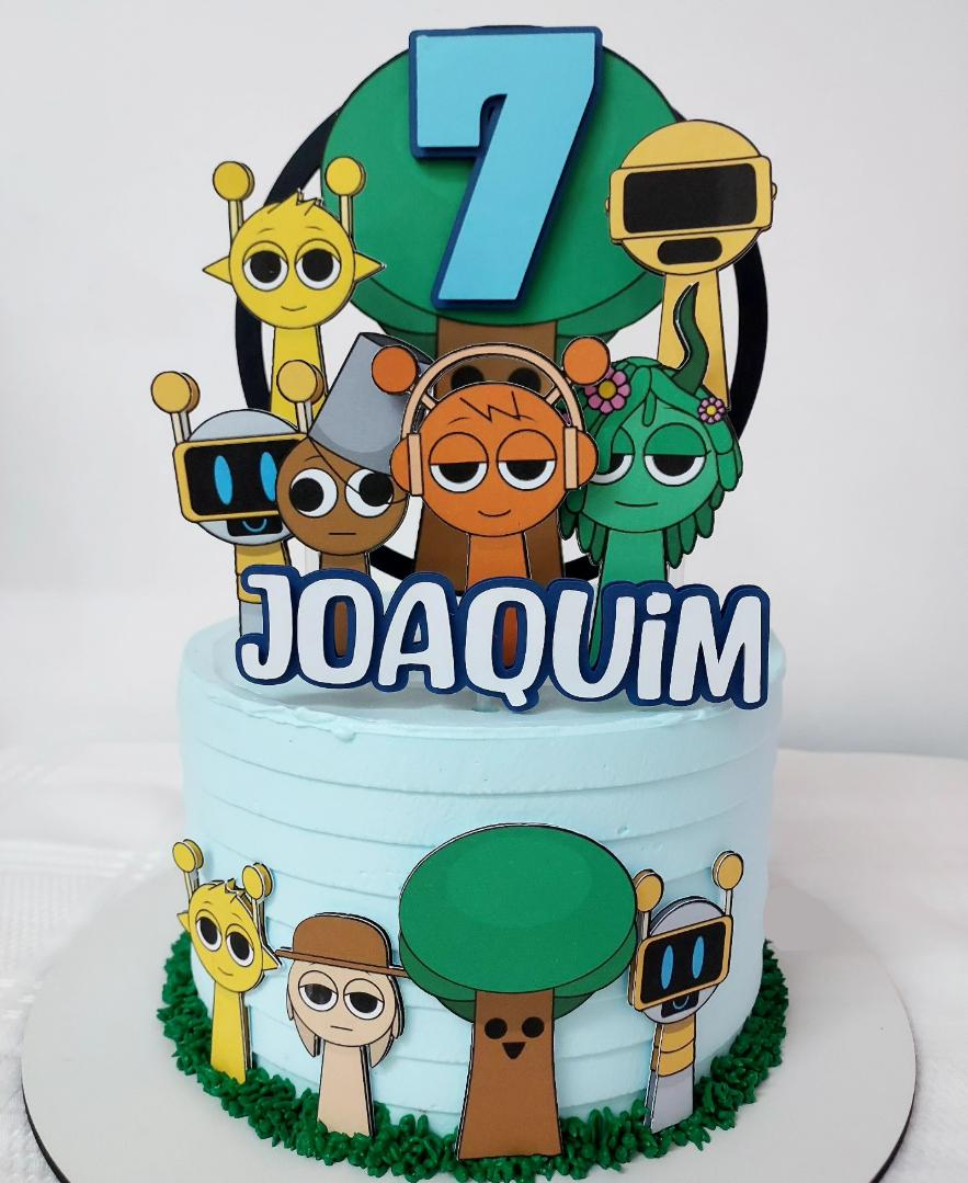 Topo de Bolo Sprunki 01 Studio/PDF/PNG