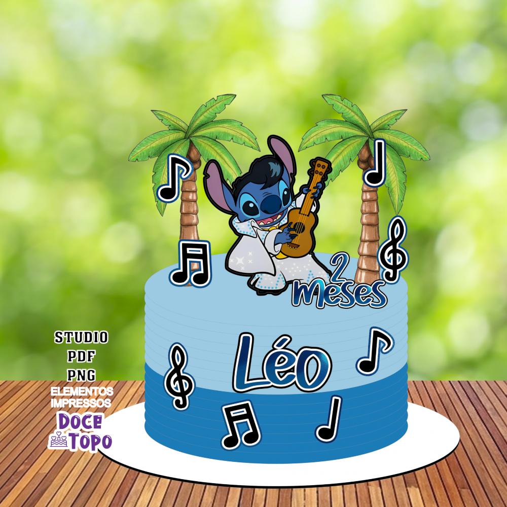 Topo de Bolo Stitch 17 Studio/PDF/PNG