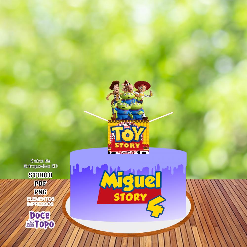 Topo de Bolo Toy Story 02 Studio/PDF/PNG
