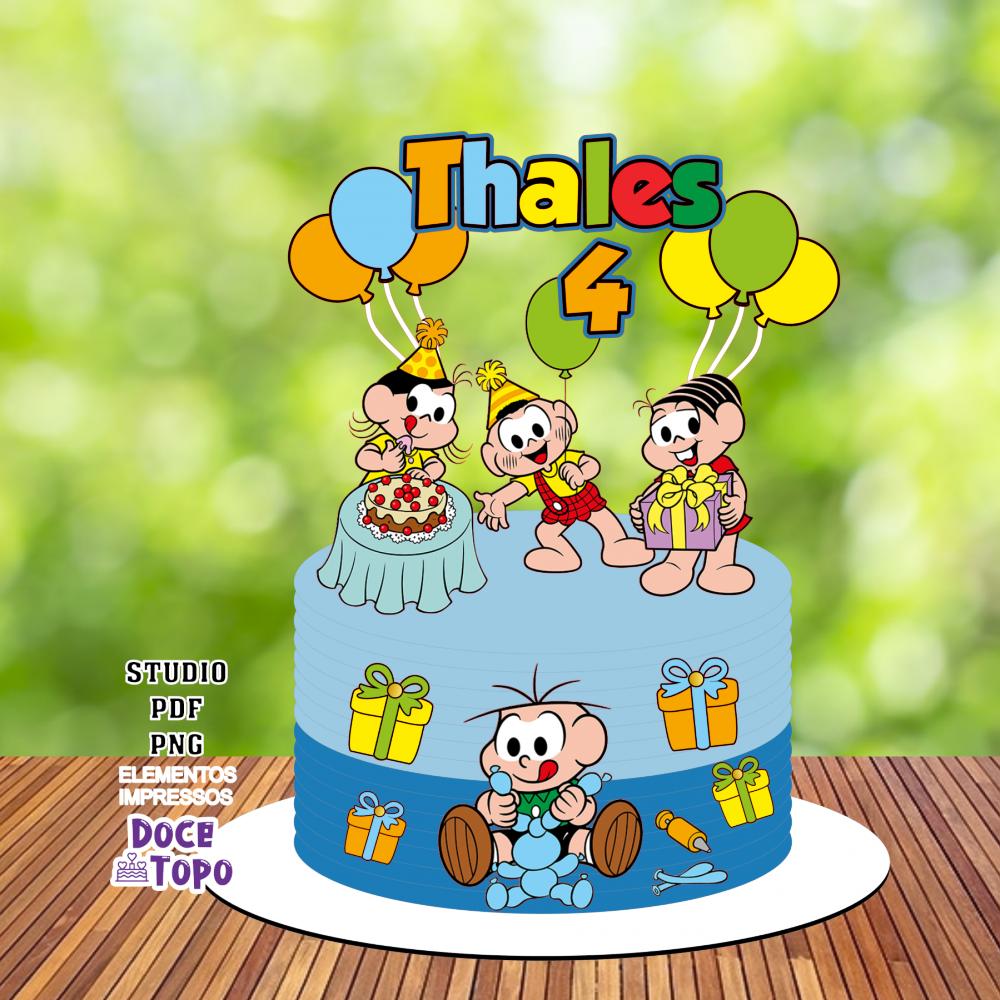 Topo de Bolo Turma da Monica 03 Studio/PDF/PNG