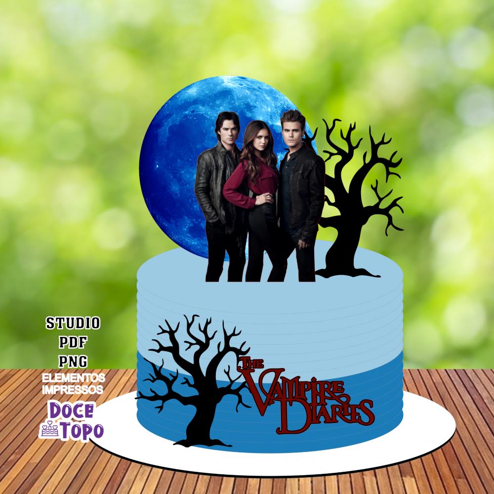 Topo de Bolo Vampire Diaries 01 Studio/PDF/PNG