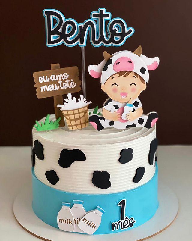 Topo de Bolo Vaquinha 04 Studio/PDF/PNG