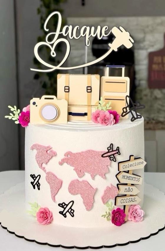 Topo de Bolo Viagem 05 Studio/PDF/PNG