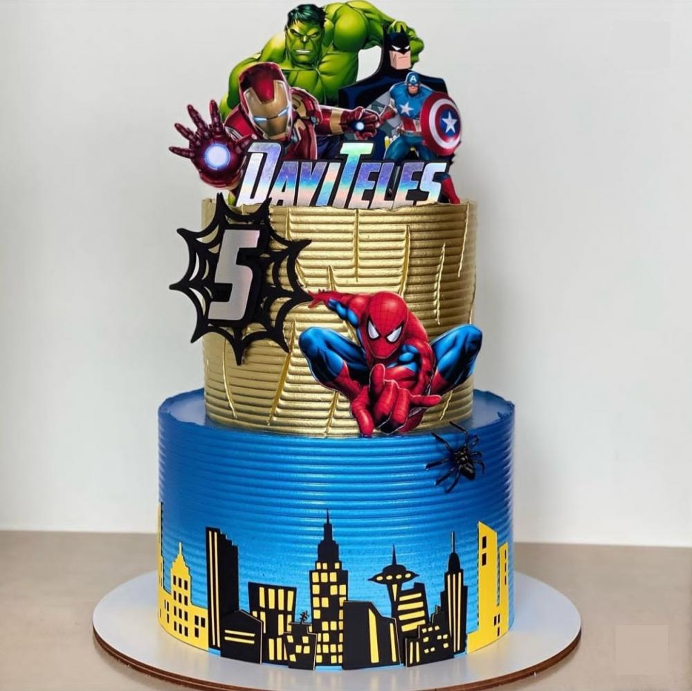 Topo de Bolo Vingadores 01 Studio/PDF/PNG