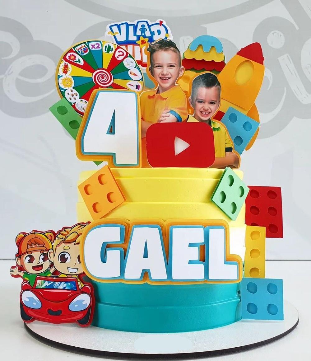 Topo de Bolo Vlad e Niki 01 Studio/PDF/PNG