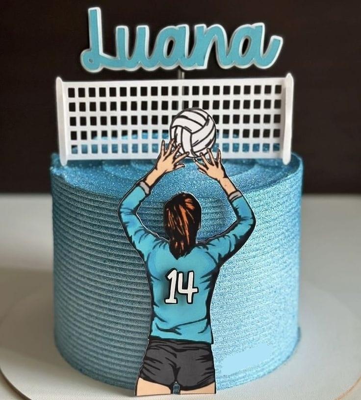 Topo de Bolo Vôlei 04 Studio/PDF/PNG