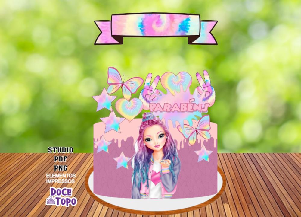 Topo de Bolo VSCO Girl 05 Studio/PDF/PNG