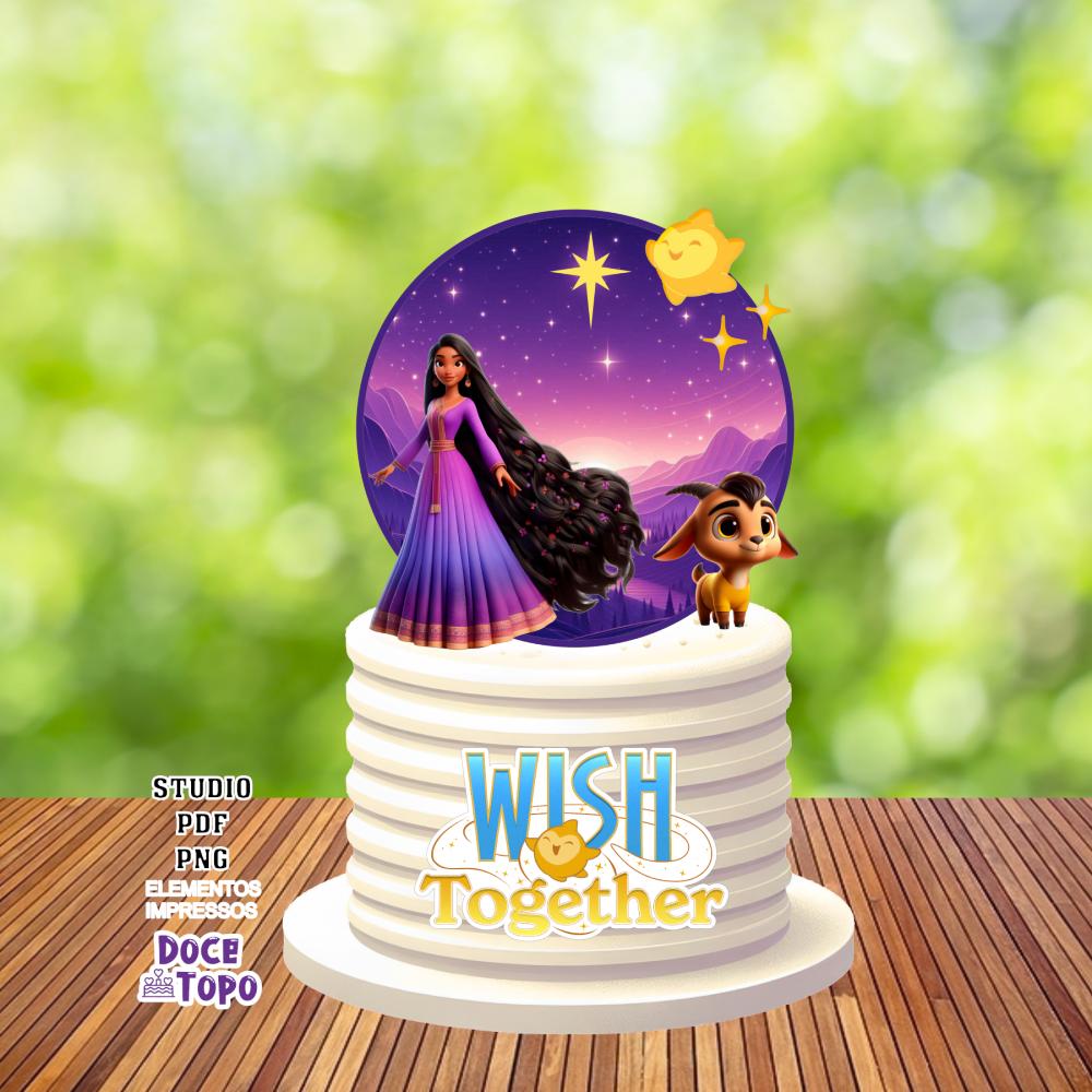 Topo de Bolo Wish 02 Studio/PDF/PNG