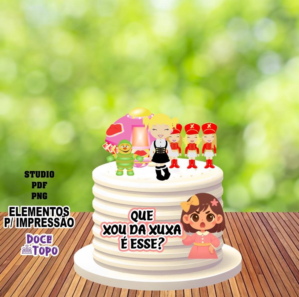 Topo de Bolo Xou da Xuxa Meme 01 Studio/PDF/PNG
