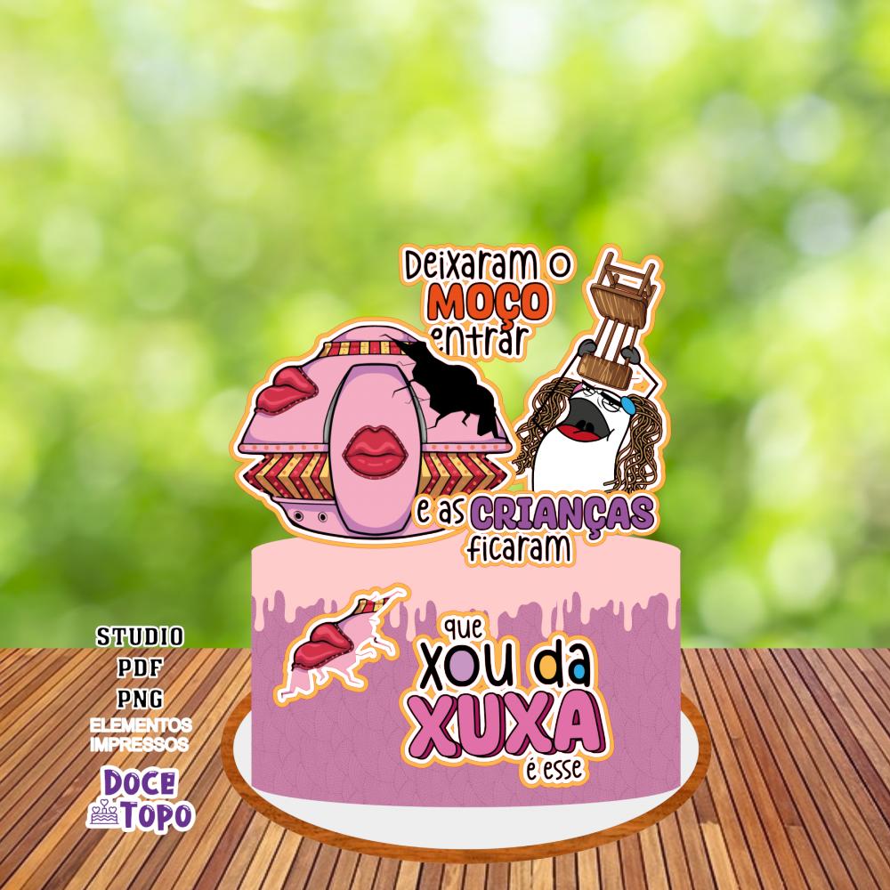 Topo de Bolo Xou da Xuxa Meme 02 Studio/PDF/PNG
