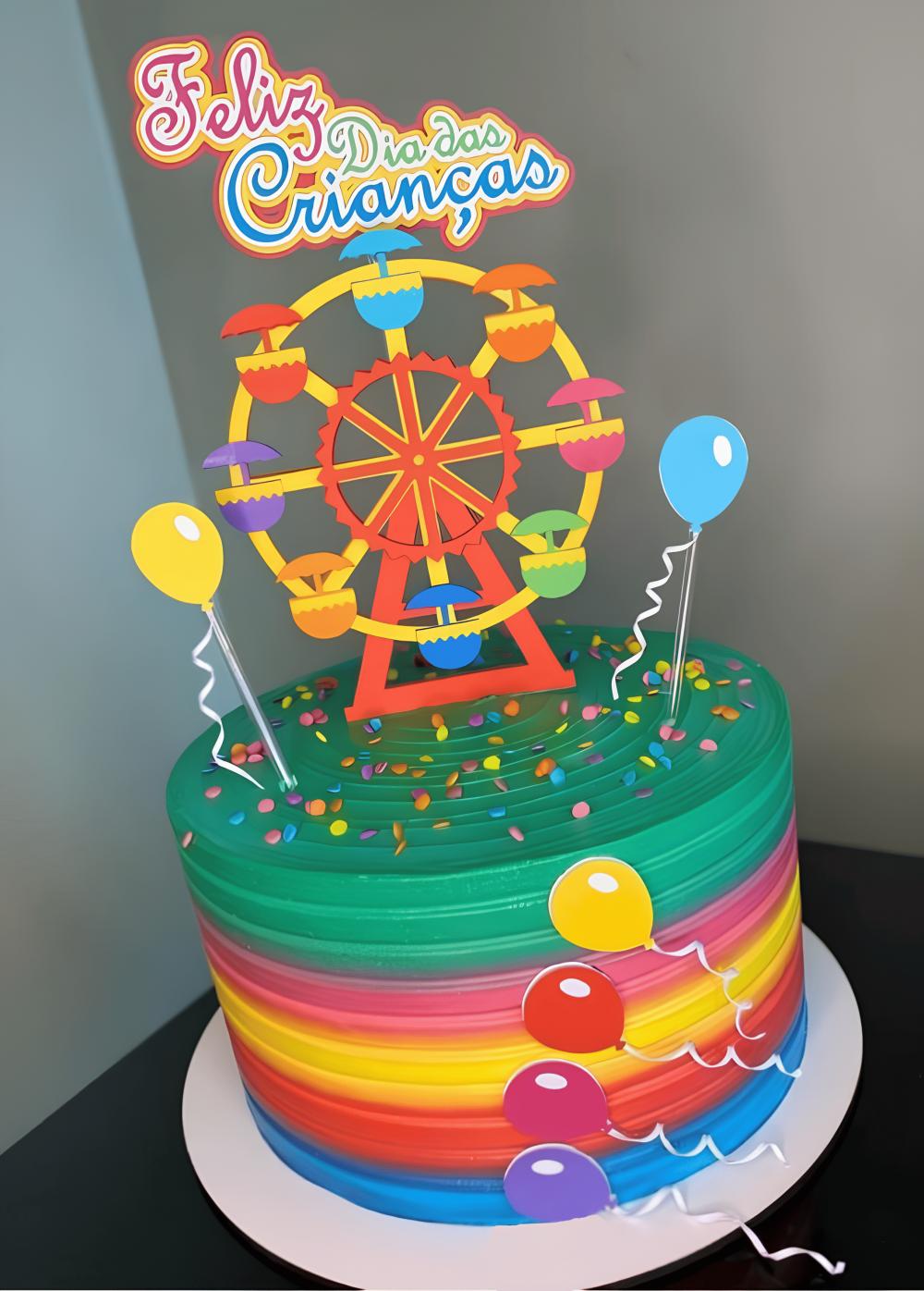 Topo de Bolo Dia das Crianças 03 Studio/PDF/PNG