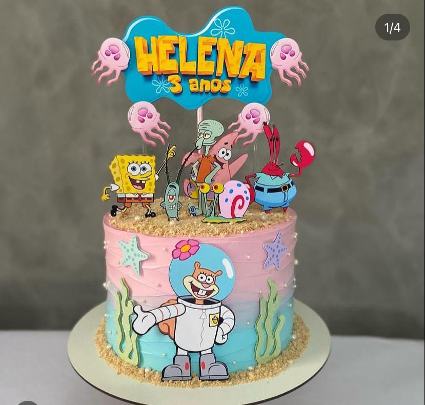 Topo de Bolo Bob Esponja 09 Studio/PDF/PNG