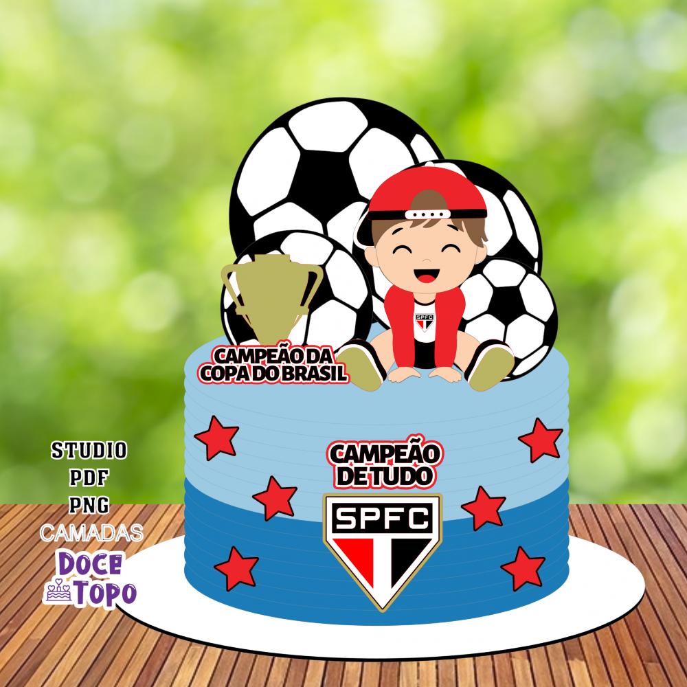 Topo de Bolo São Paulo 03 Studio/PDF/PNG