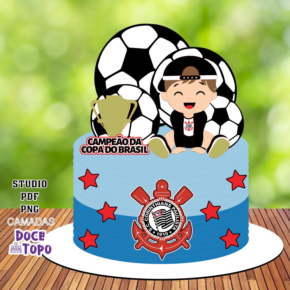 Topo de Bolo Corinthians 03 Studio/PDF/PNG
