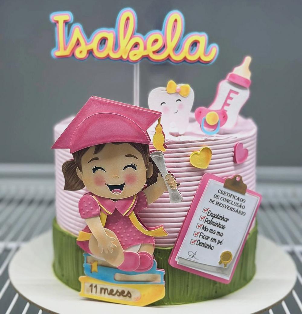 Topo de Bolo Formatura Mesversário 03 Studio/PDF/PNG