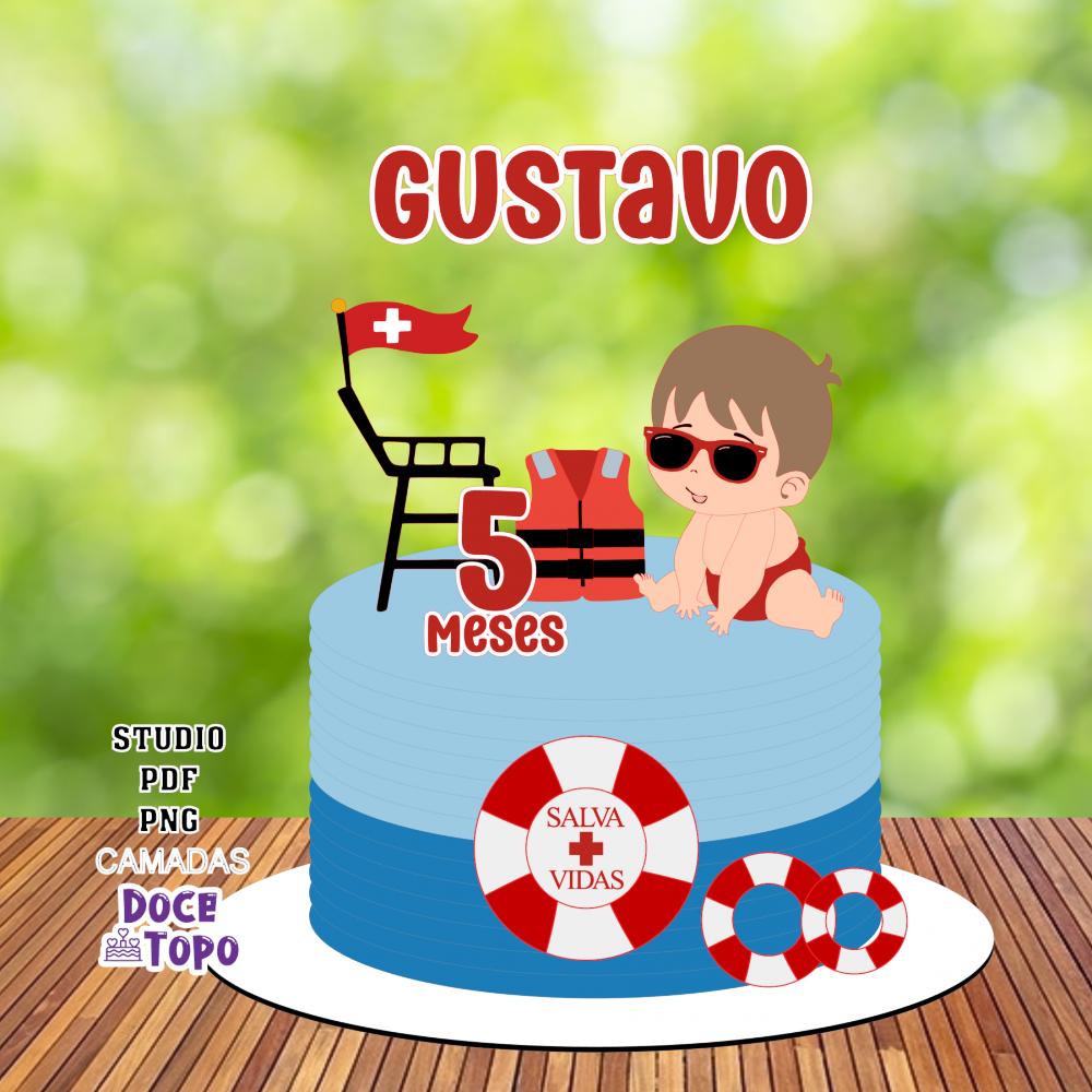 Topo de Bolo Salva Vidas 01 Studio/PDF/PNG