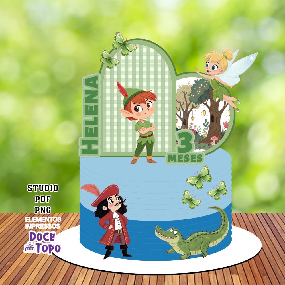 Topo de Bolo Peter Pan 01 Studio/PDF/PNG