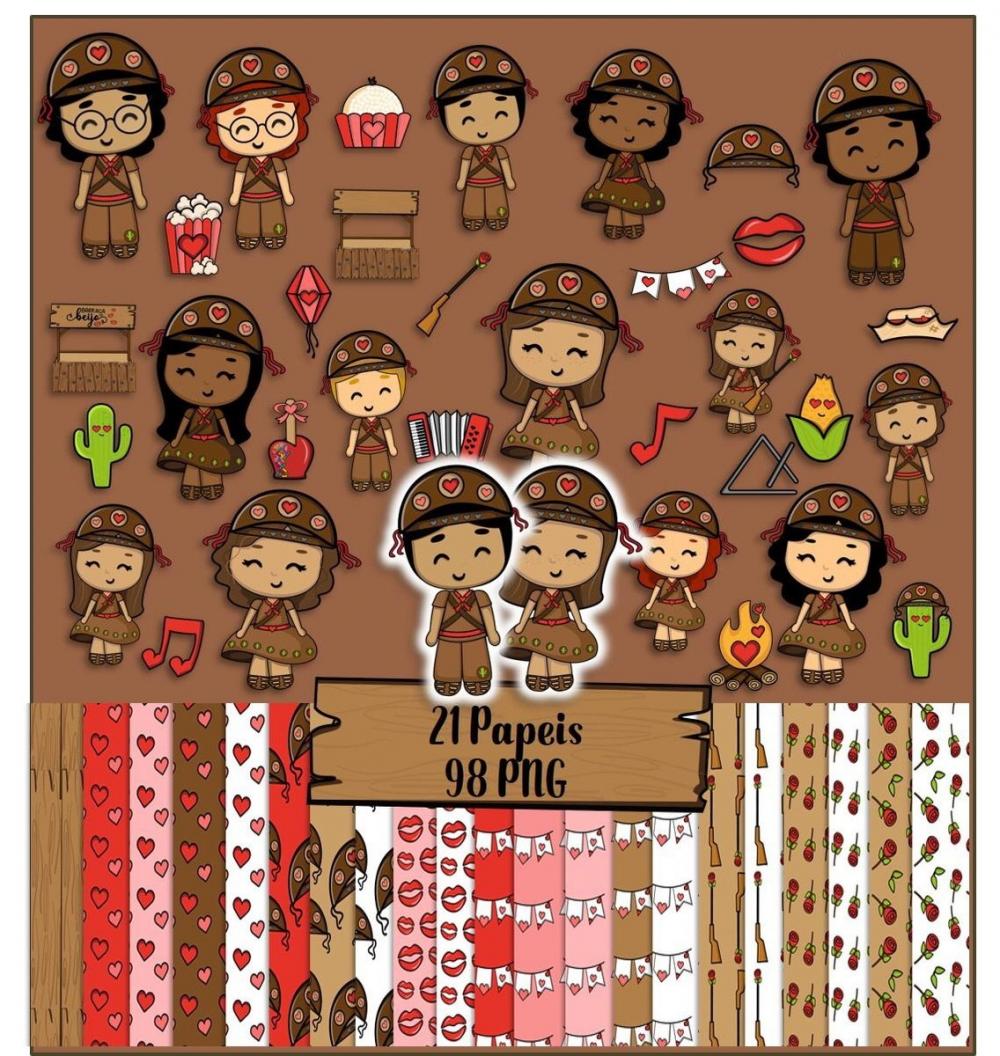Kit Digital Png Papéis Digitais Festa Junina 05