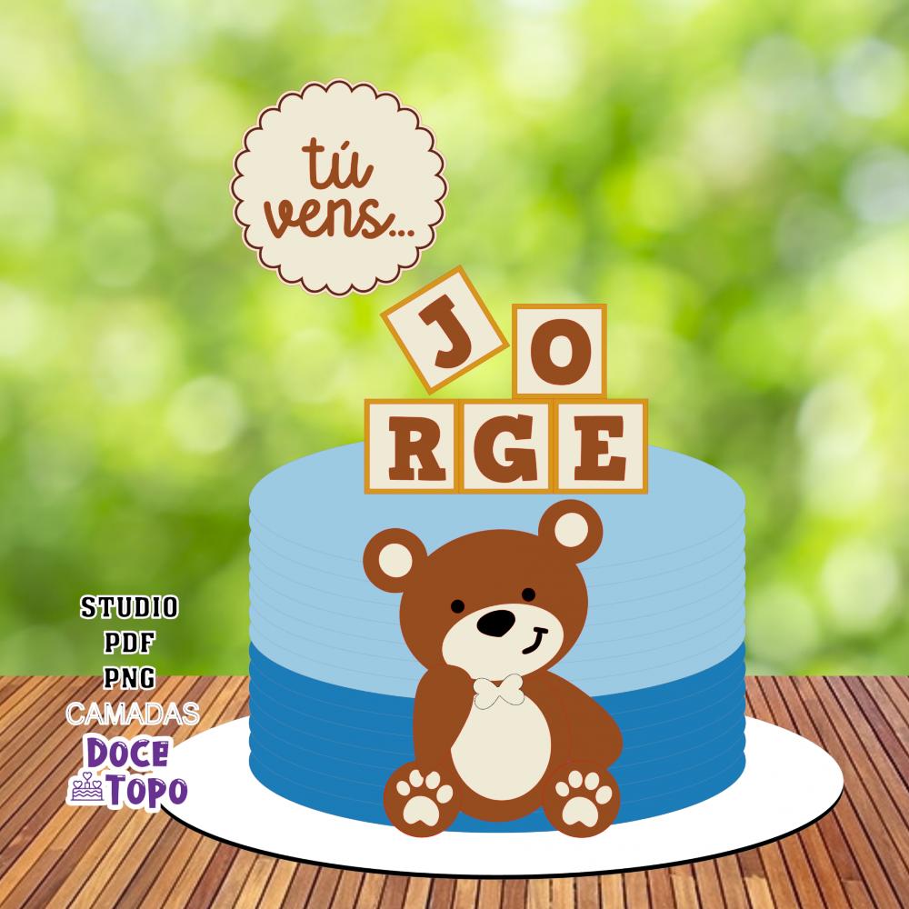 Topo de Bolo Chá de Bebê 06 Studio/PDF/PNG