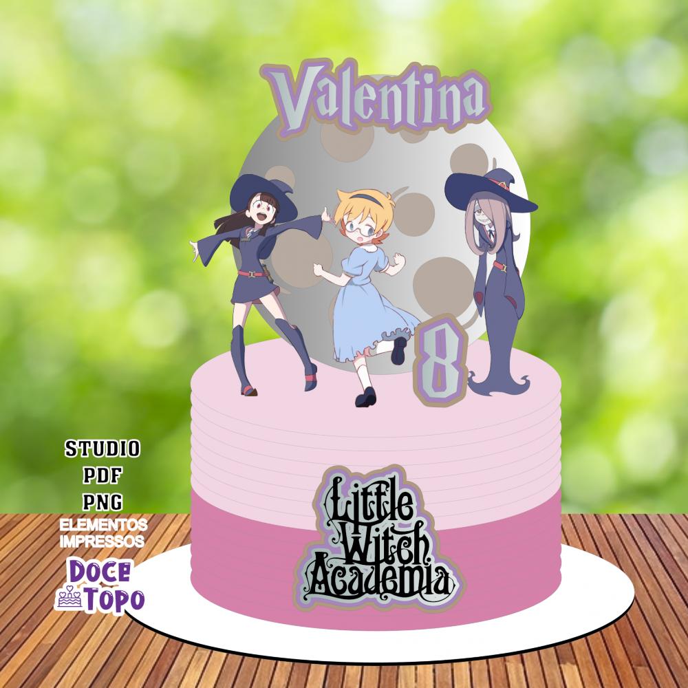 Topo de Bolo Little Witch Academia 01 Studio/PDF/PNG