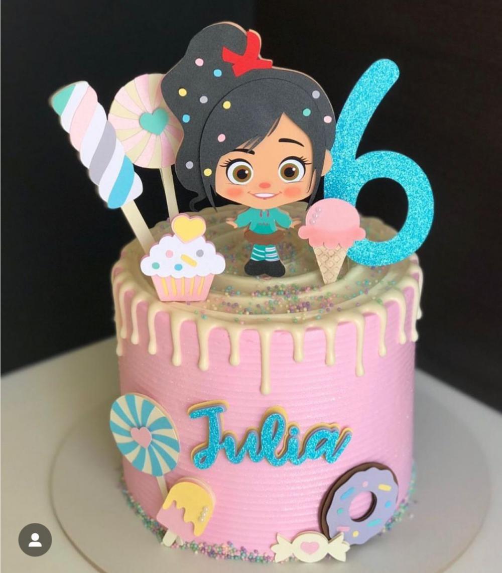 Topo de Bolo Vanellope 01 Studio/PDF/PNG