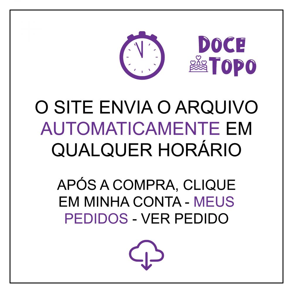 Topo de Bolo Vanellope 01 Studio/PDF/PNG