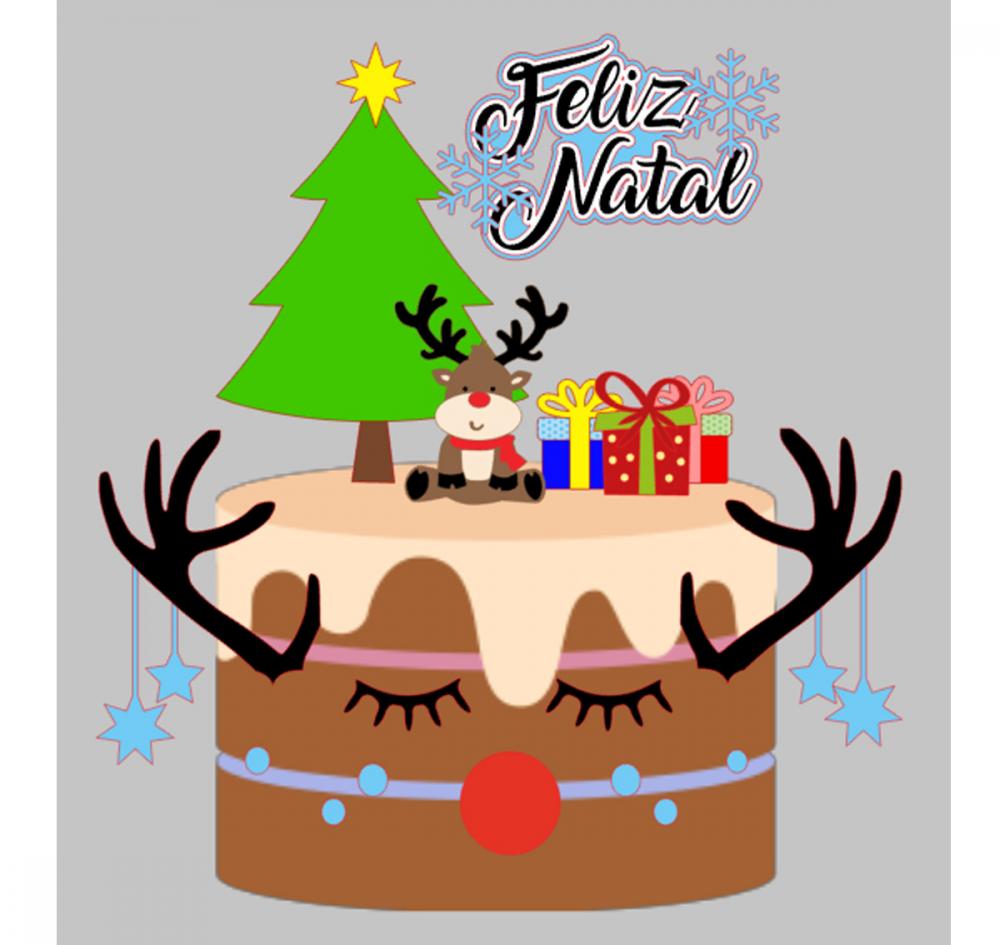 Topo de Bolo Natal 11 Somente Studio