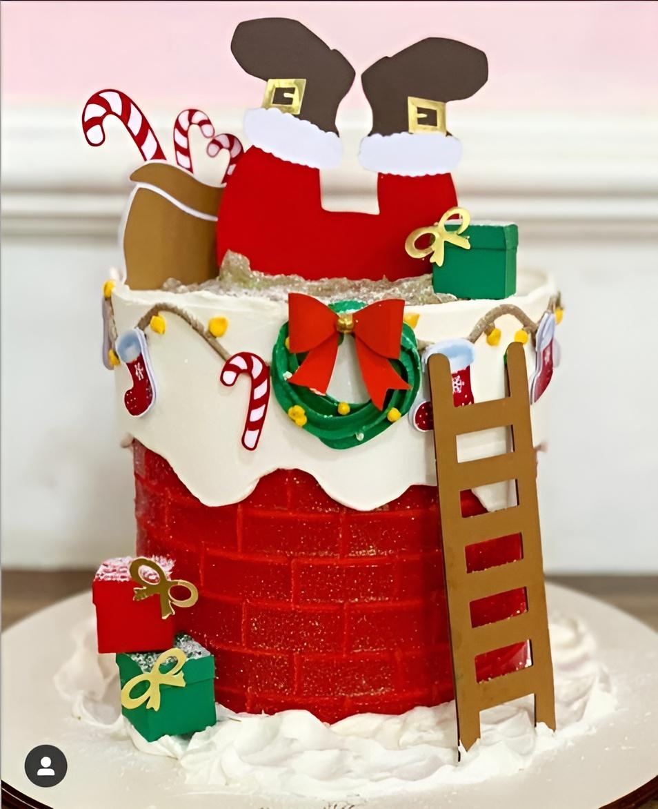 Topo de Bolo Natal 16 Somente Studio