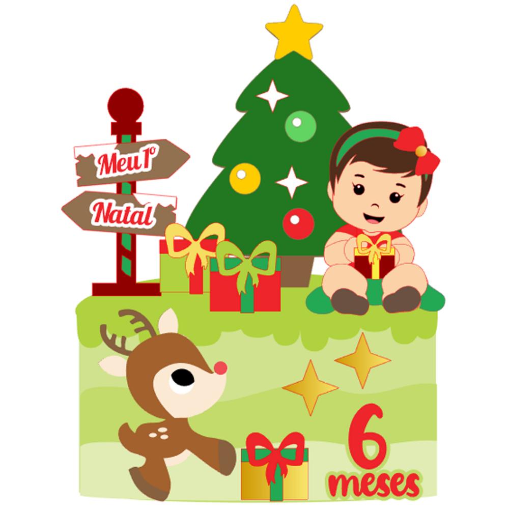 Topo de Bolo Natal 30 Somente Studio