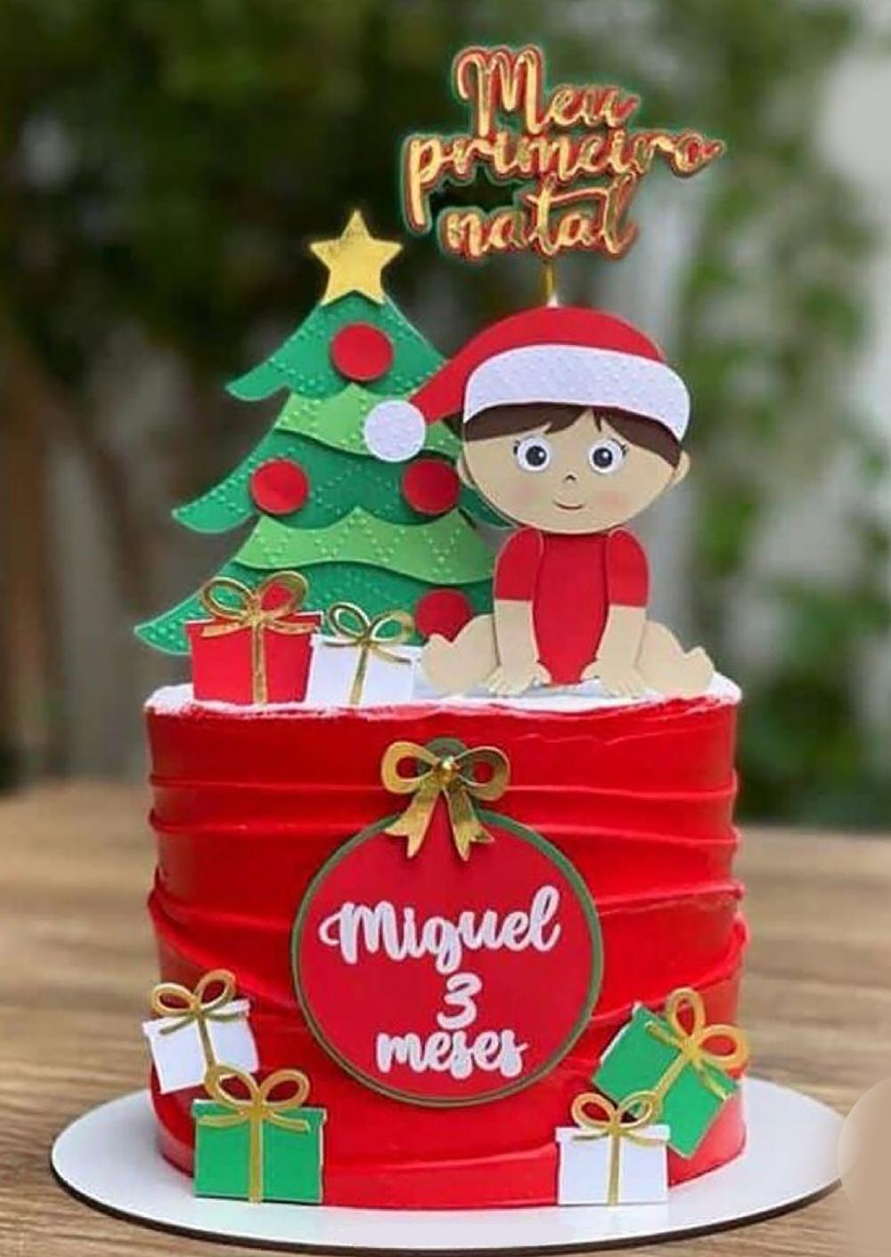 Topo de Bolo Natal 31 Somente Studio
