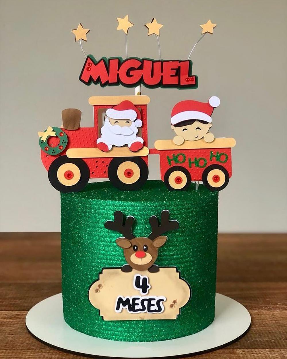 Topo de Bolo Natal 35 Somente Studio