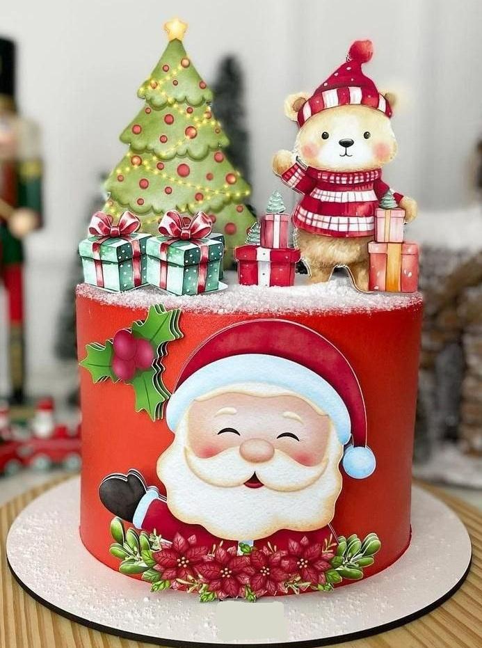 Topo de Bolo Natal 53 Somente Studio