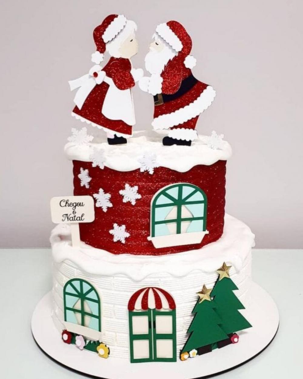 Topo de Bolo Natal 59 Somente Studio