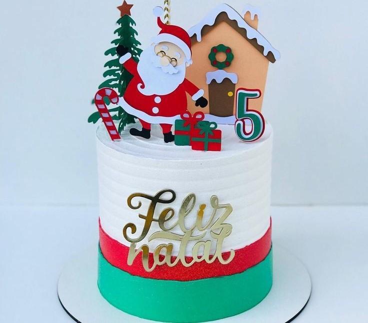 Topo de Bolo Natal 64 Somente Studio
