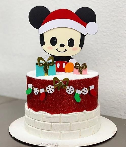 Topo de Bolo Natal Mickey 01 Somente Studio