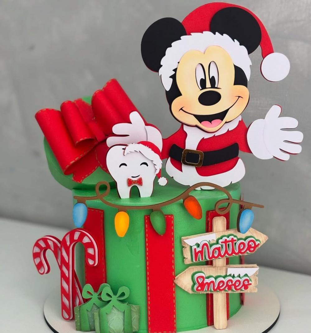 Topo de Bolo Natal Mickey 03 Somente Studio