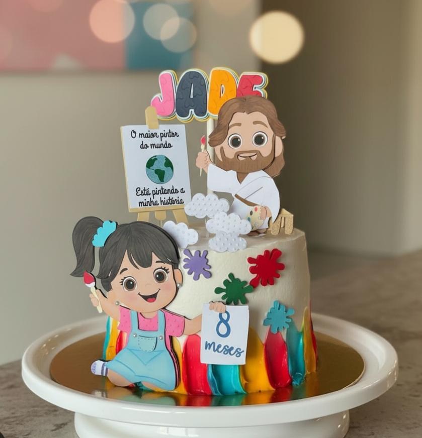 Topo de Bolo O Maior Pintor do Mundo 03 Studio/PDF/PNG