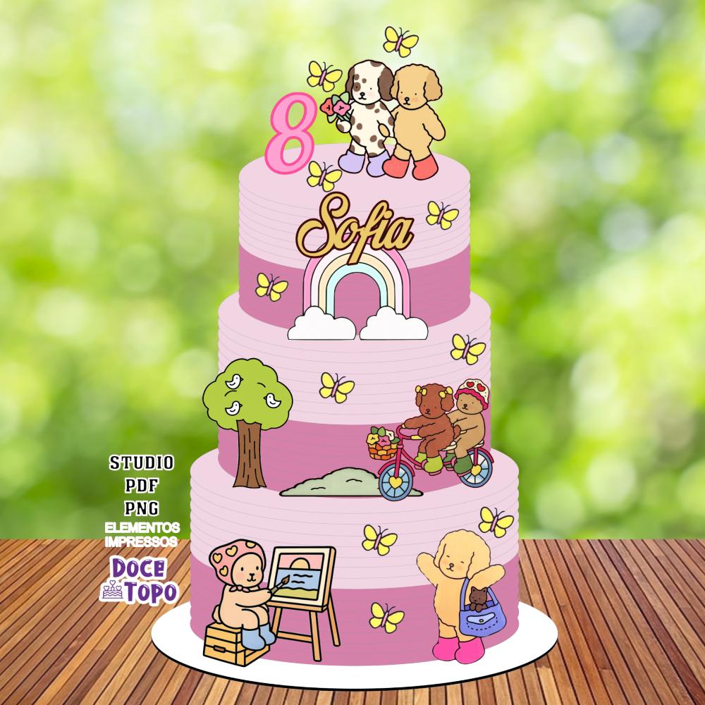 Topo de Bolo Bobbie Goods 09 Studio/PDF/PNG