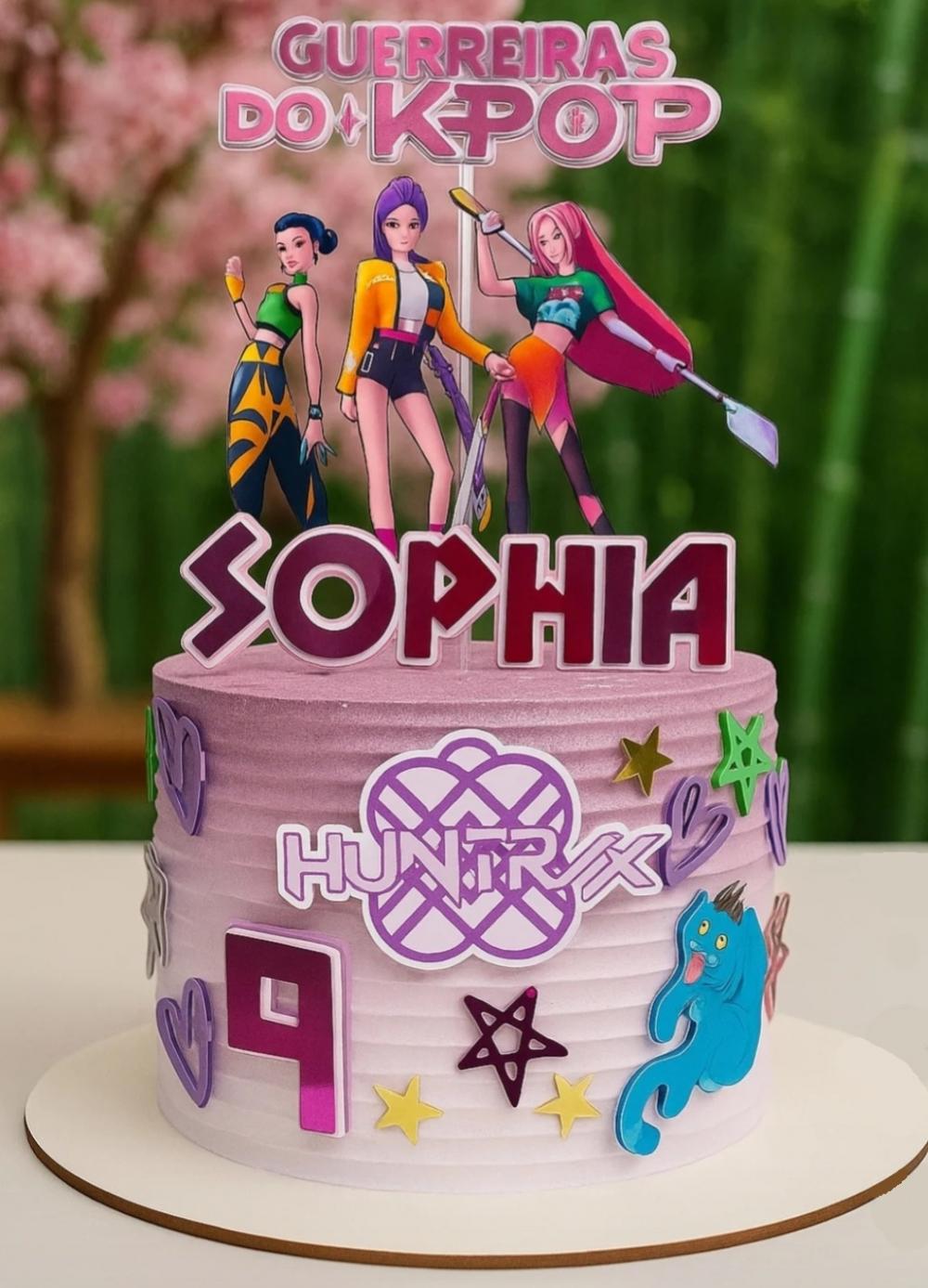 Topo de Bolo Guerreiras do K-Pop 09 Studio/PDF/PNG